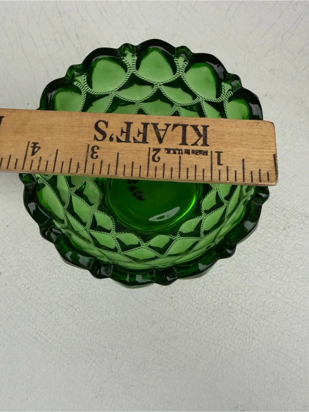 Mosser Emerald Green Elizabeth Pattern Glass Rose Bowl